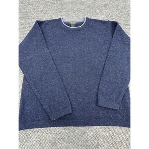 Woolrich Men's Large Blue Wool Crewneck Sweater Outdoor Fisherman - Excellent